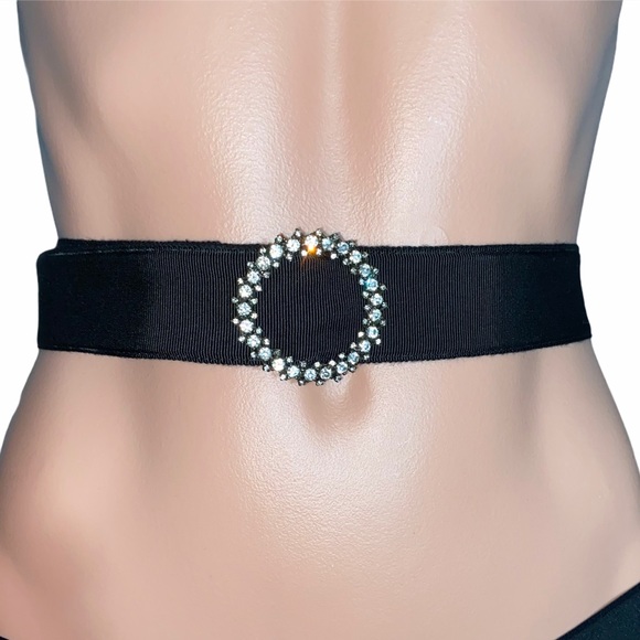 NWT J Crew belt with crystal buckle S/M